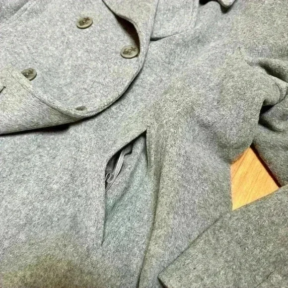 L.L. Bean | Women’s Grey Classic Lambswool Peacoat Jacket  Size 2X - Picture 8 of 14